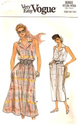 9205 EZ SLVLSS ST-FLARE LONG 1-2 BRSTD SHIRT DRESS PATTERN 12-16